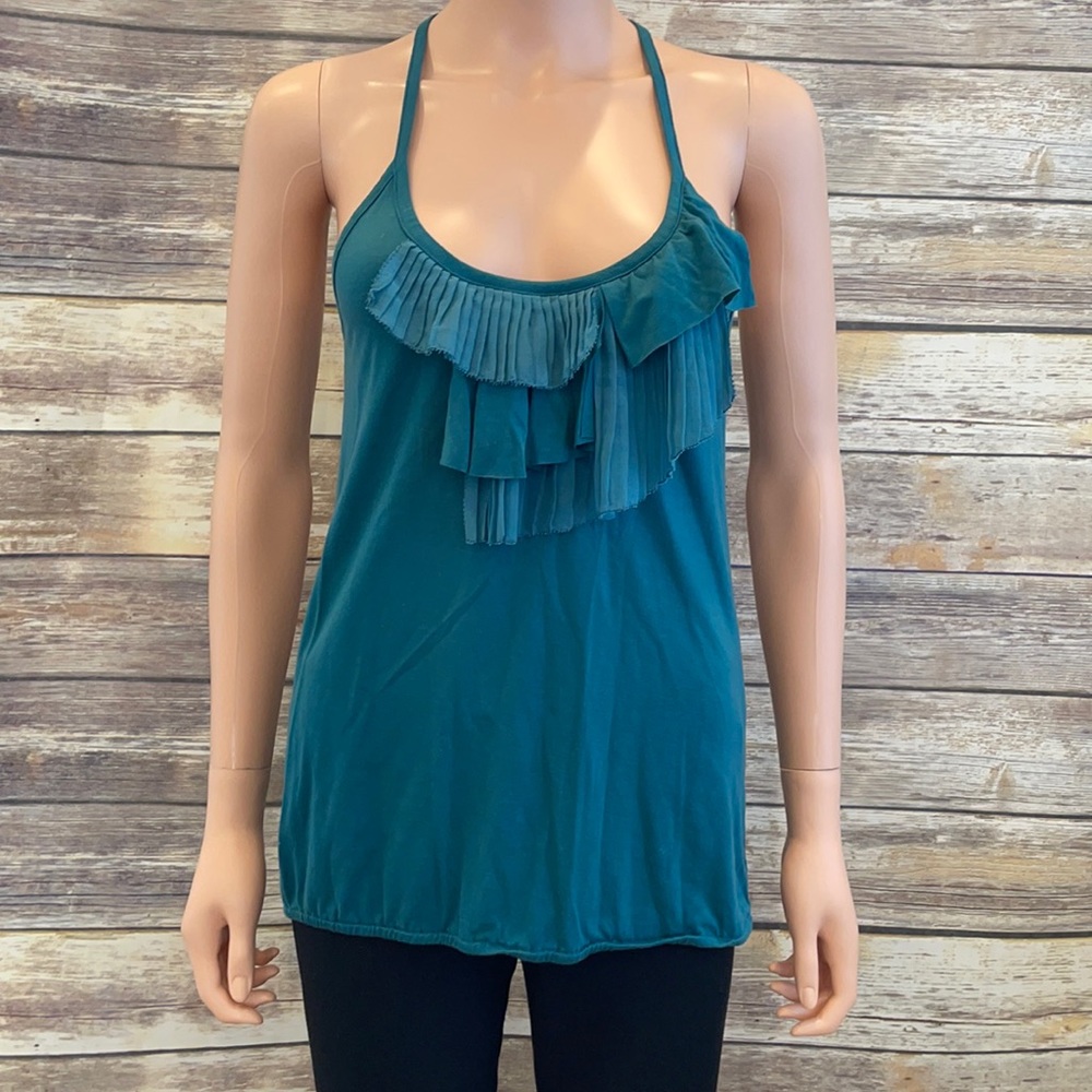 Flounce Teal Tank
